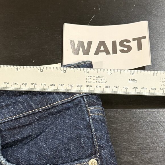 NWT Zara Womens Size 6 Slim Crop Flare Dark Wash Mid Rise Denim Jeans - Picture 10 of 12